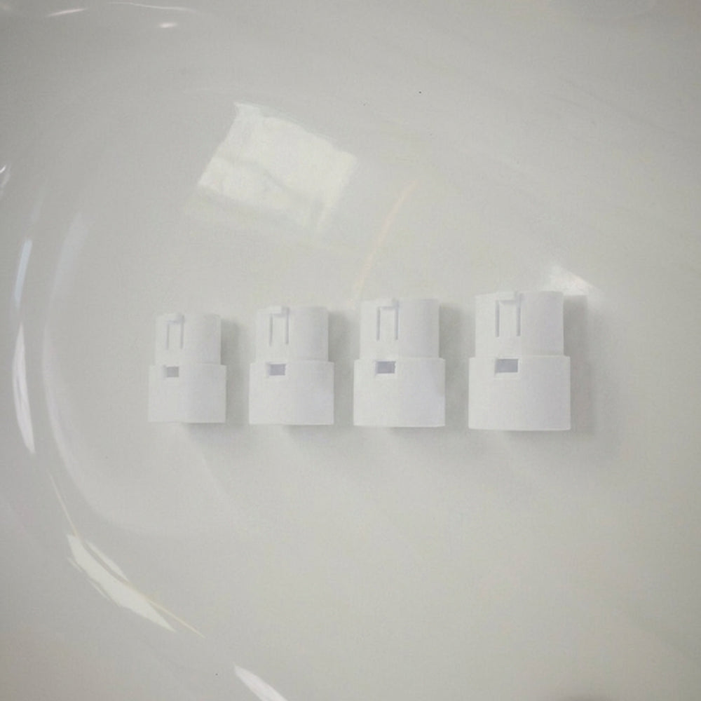 Set of white extension legs on a light grey background