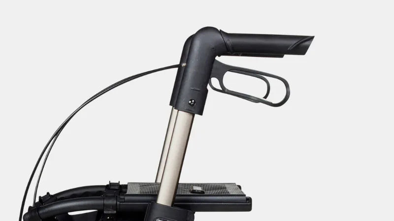 Gemino 30 Rollator handle and brakes.