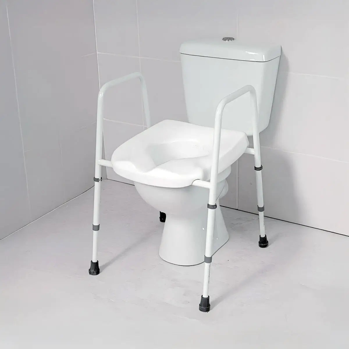 Height Adjustable Toilet Frame With Seat.