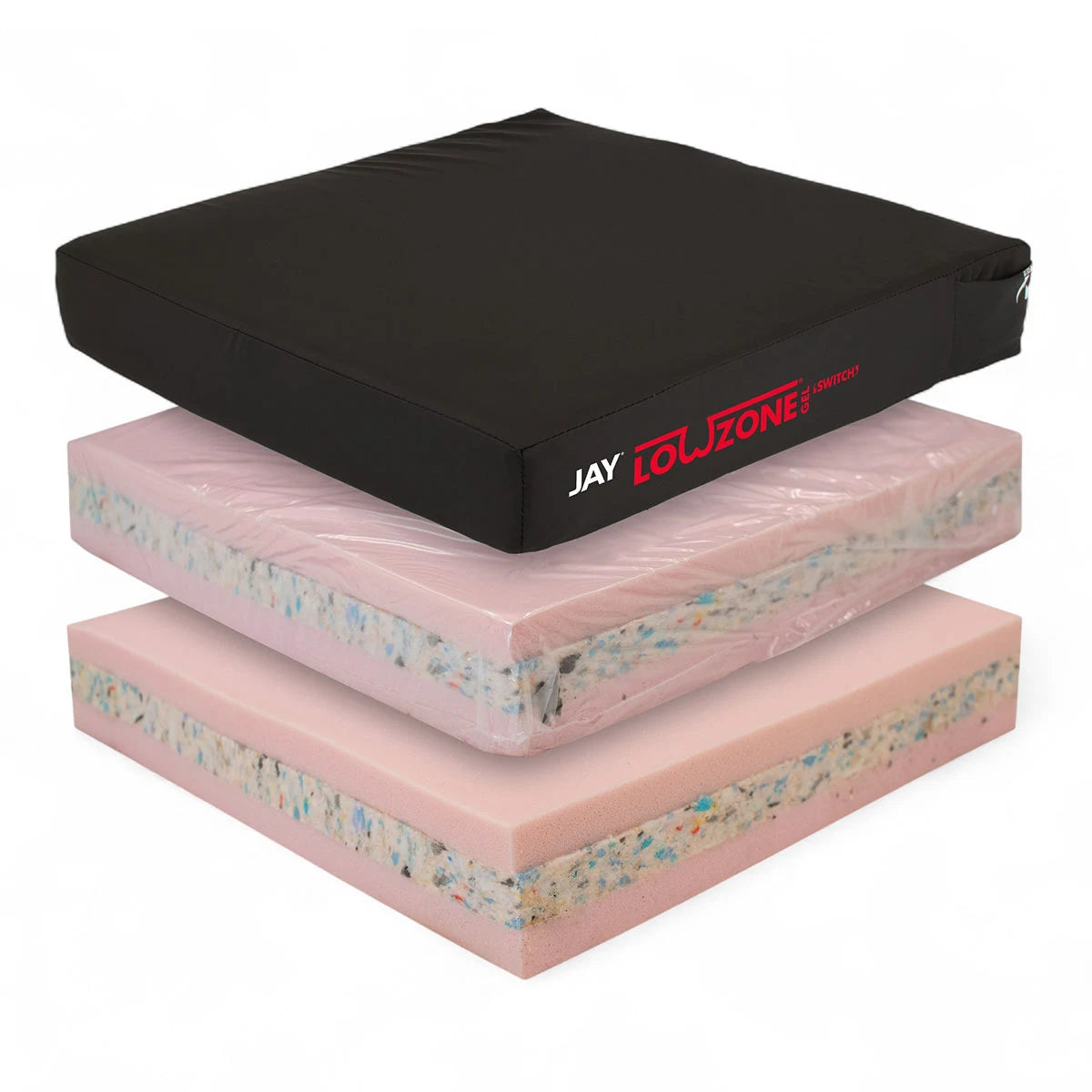 JAY LowZone Switch Gel wheelchair cushion range materials.