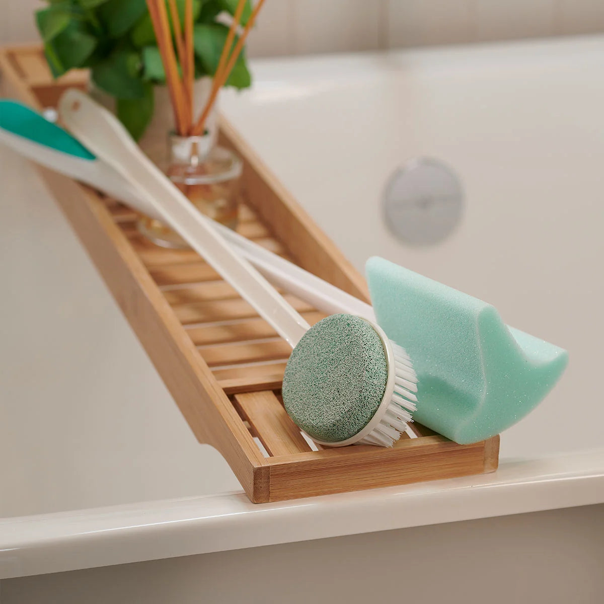 Long Handled Foot Care Sponges and feet scrubber.