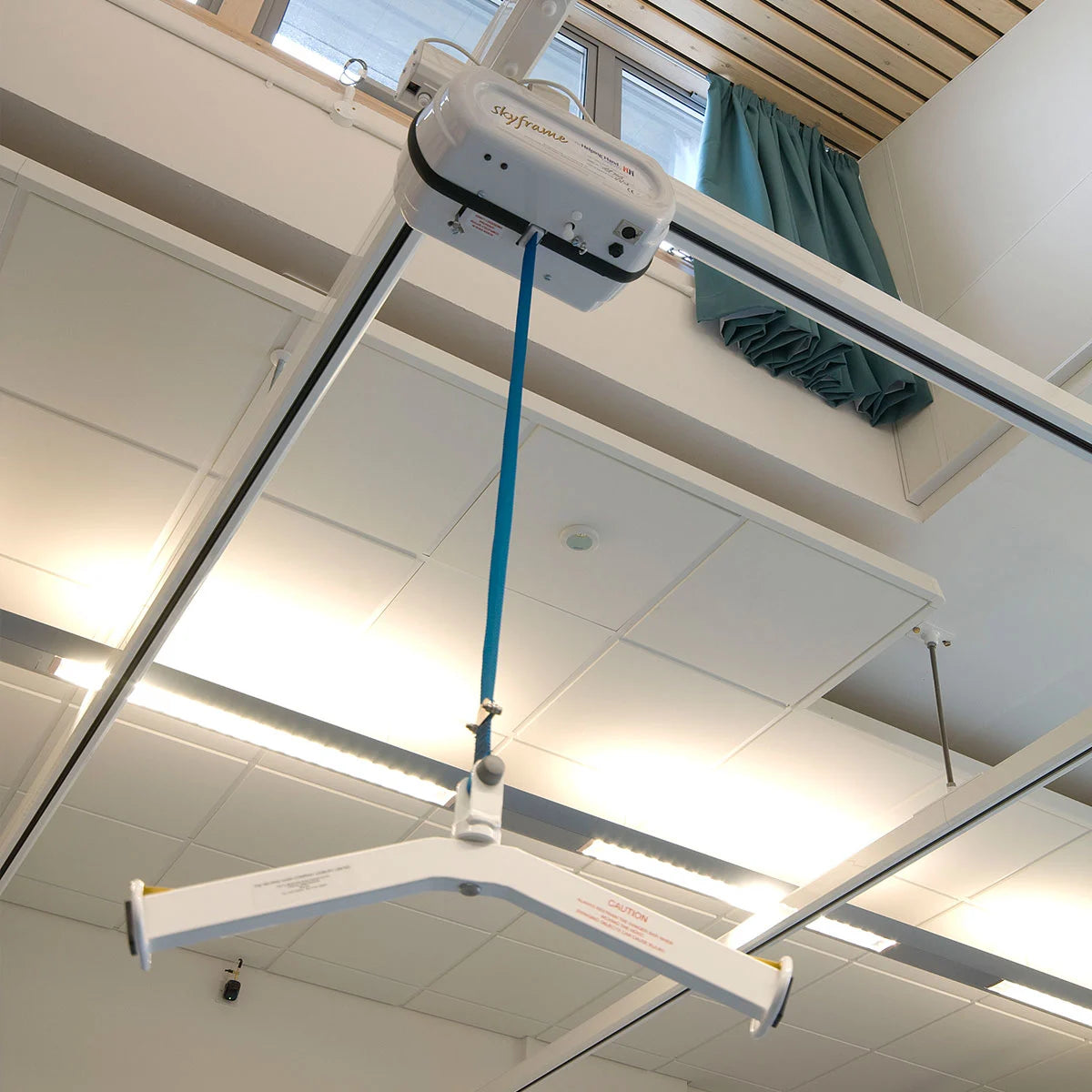 Skyframe ceiling hoist installation.