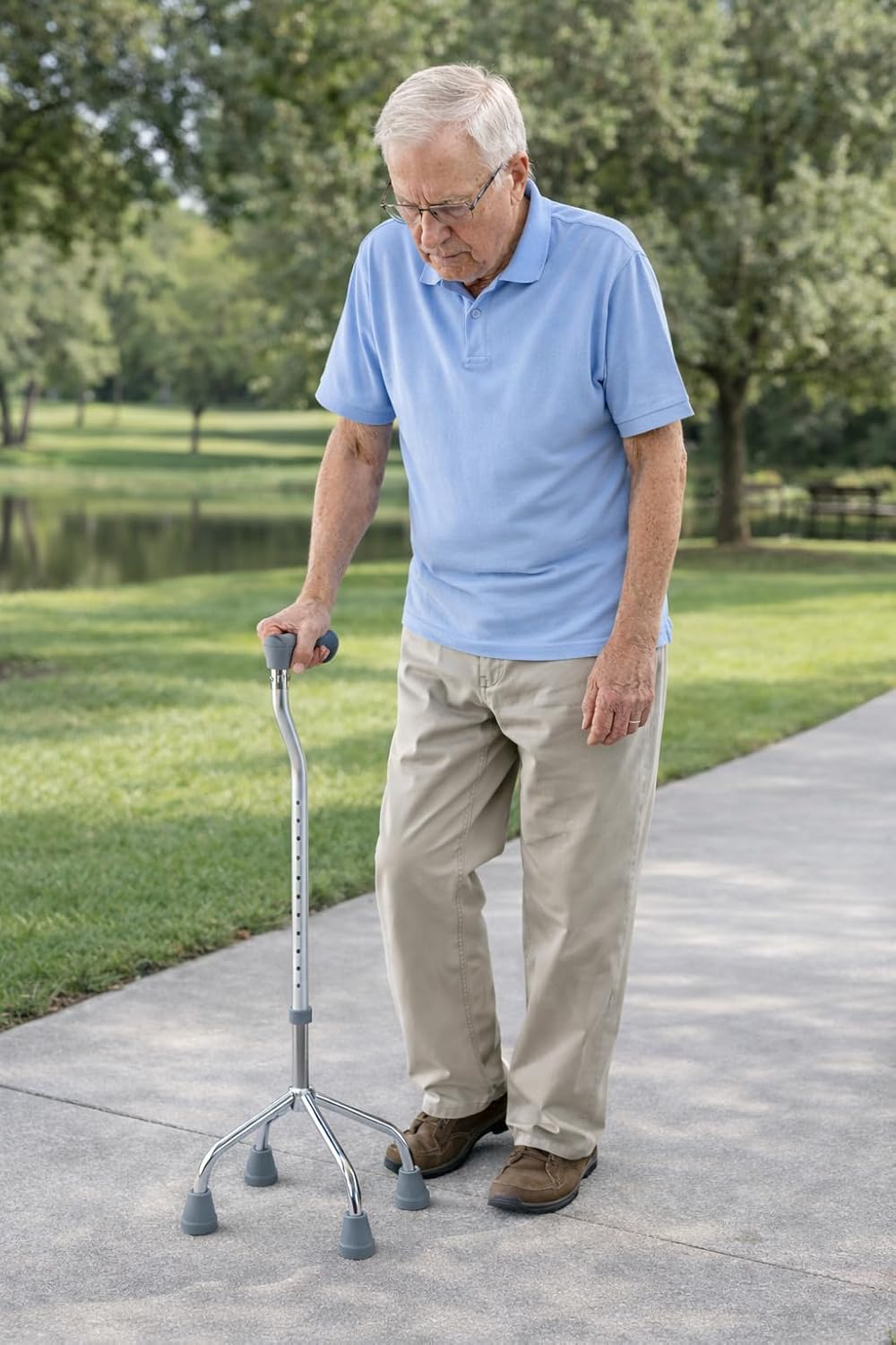 Aluminium Quad Cane – 4-Point Walking Stick