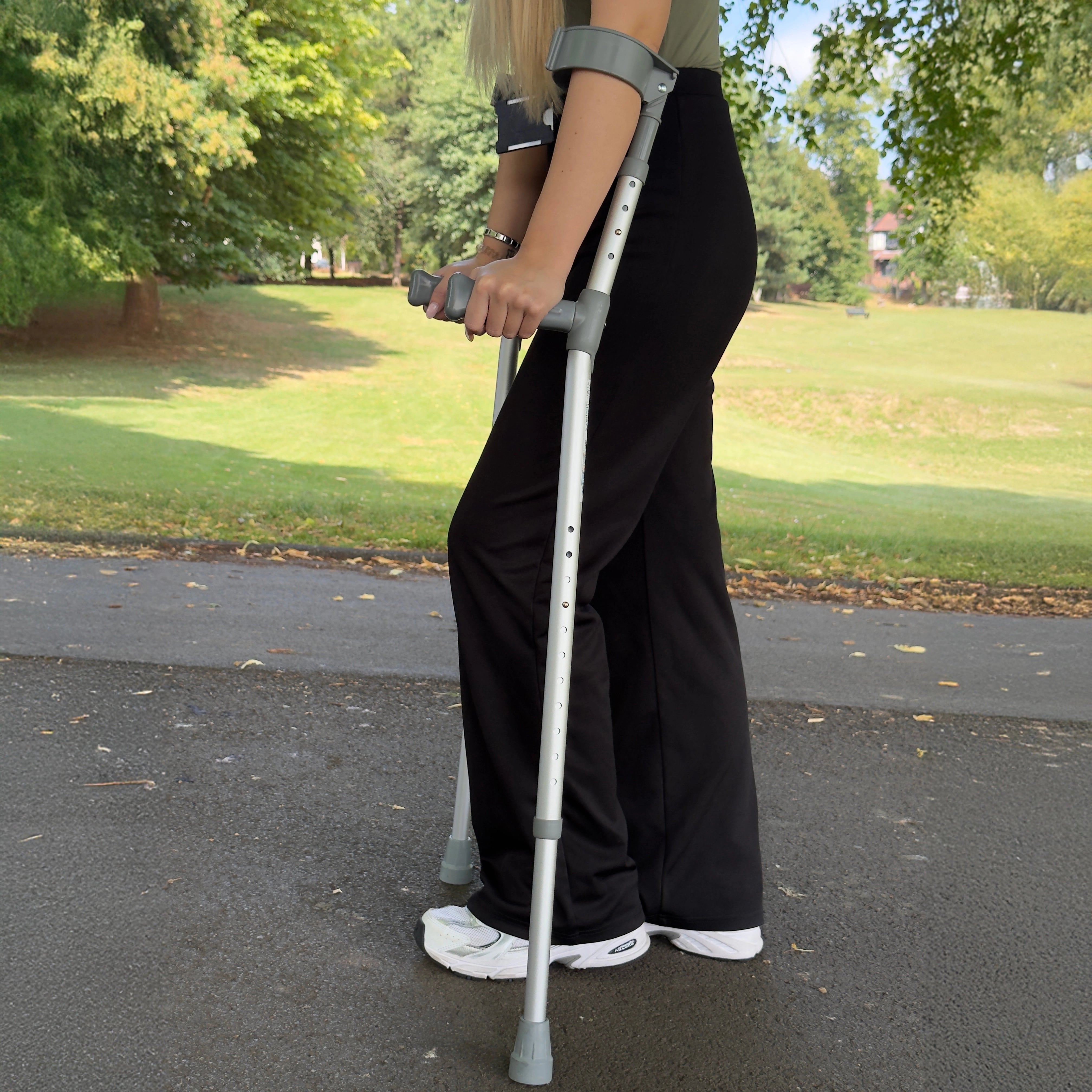 Soft Touch (PVC Handle) Elbow Crutch - Single adjustable