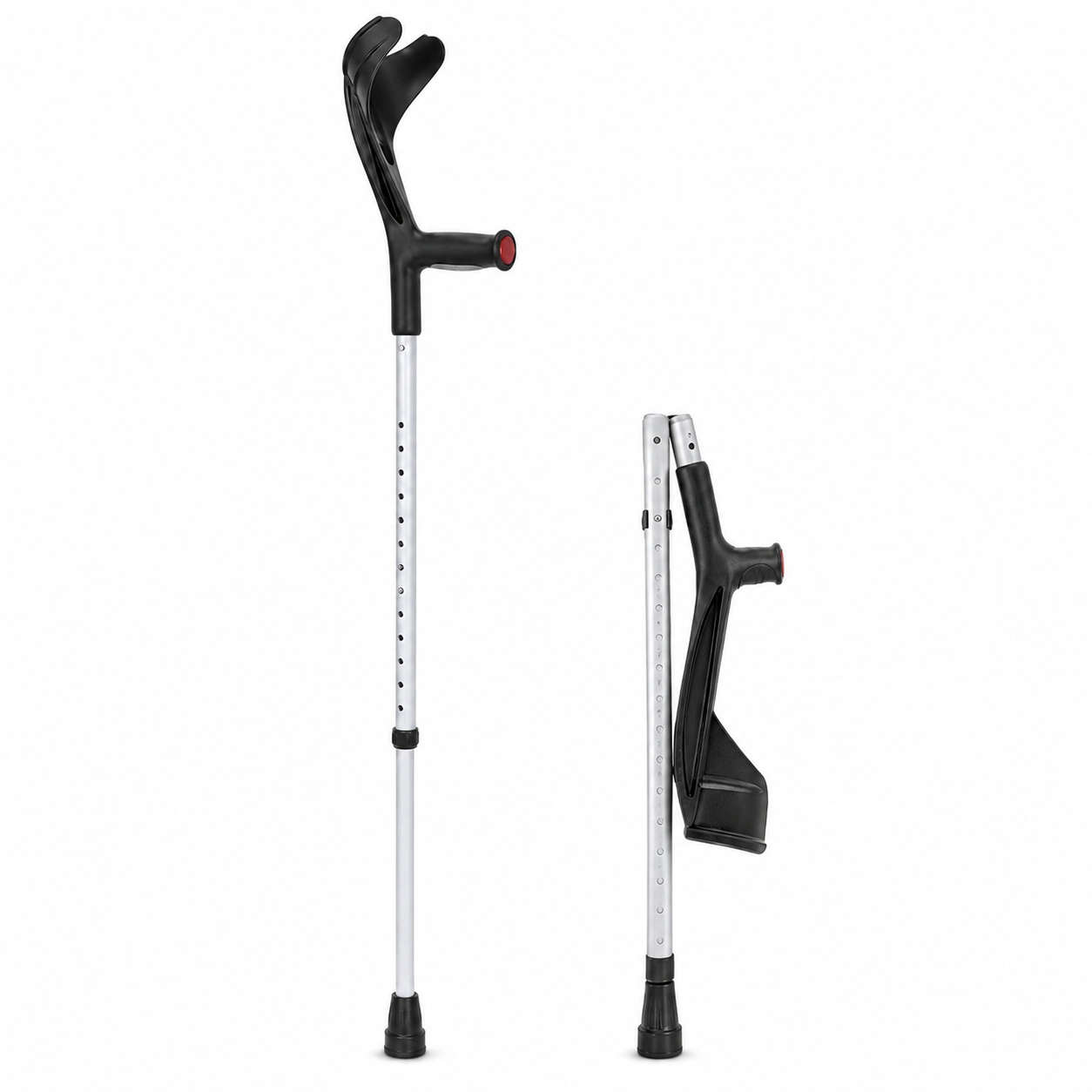 Folding Adjustable Open Cuff Coloured Crutch
