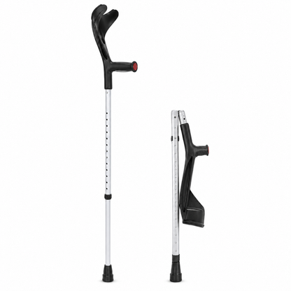 Folding Adjustable Open Cuff Coloured Crutch