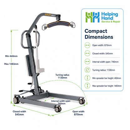 Micro Mobile Hoist | 130kg Patient Lift for Home Care Transfers Aid