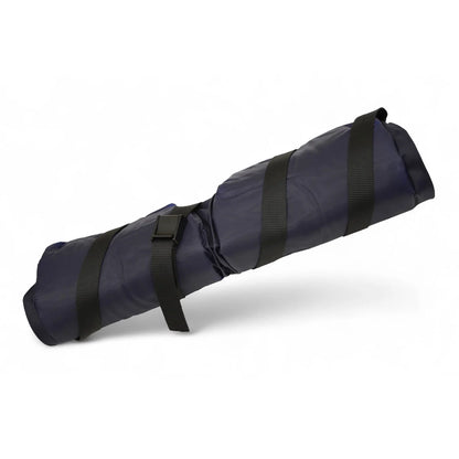 JAY EquaZone Air wheelchair cushion deflated and rolled up compactly. 