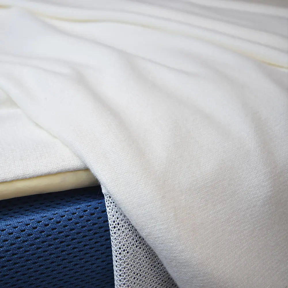 Close-up of Airmantle, a air-flow temperature regulating mattress topper.