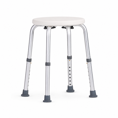 Non-slip shower stool for elderly users, mobility support and safer showering